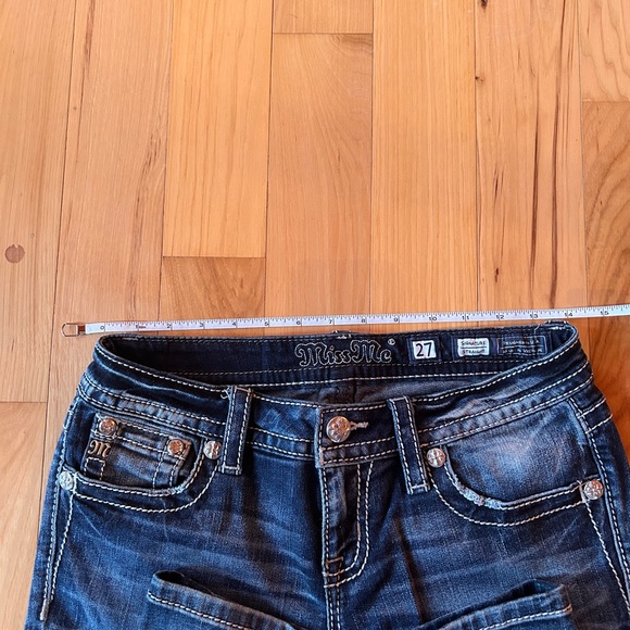 Miss Me Dark Blue Jeans with Contrast Stitching - Picture 10 of 10